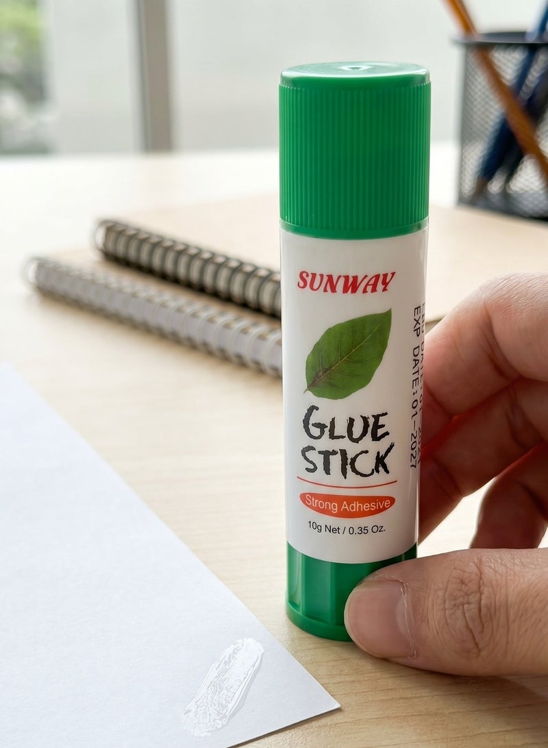 Sunway Strong Adhesive Solid Glue Stick for Paper Cardboard Crafts School and Office Supplies 10g Net Weight 1 Piece - Image 2