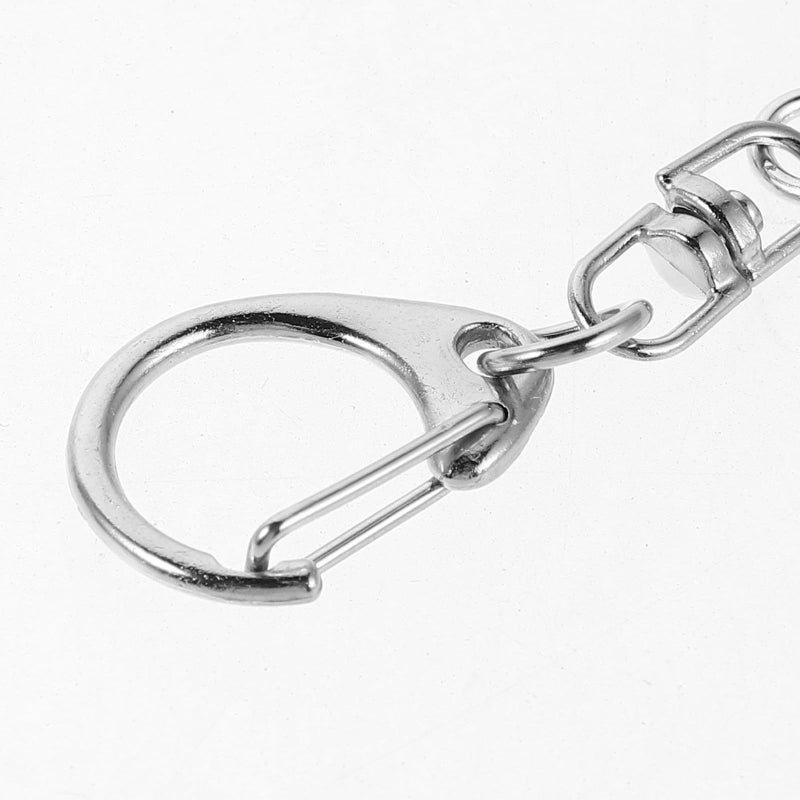 50pcs Metal Swivel Snap Hooks With Key Rings For DIY Jewelry Making Crafts - Image 4