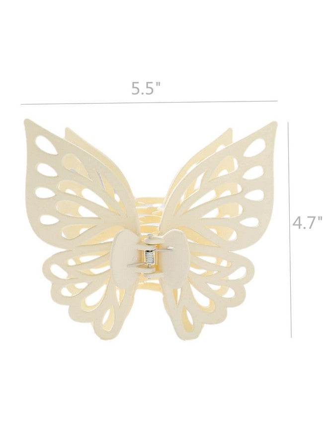 QTMY 3 Pack Large Butterfly Hair Claw Clips For Stylingdecorative Fancy Hair Clips For Girls Women - Image 3