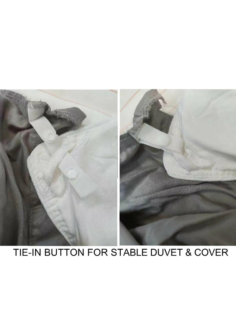 Bamboo Duvet Cover King Size 240x220 cm With Button Closing and Corner Ties 400TC Cool, Anti-Allergic, Soft and Silky – Sky Blue