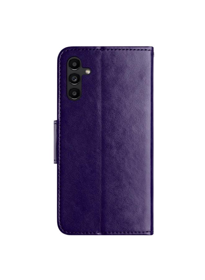 اس-توب جراب لهاتف Samsung Galaxy A56 5G بنمط زهرة الفراشة من الجلد القابل للطي - Image 3