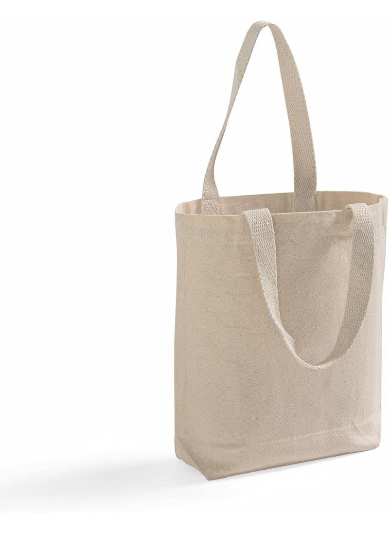 TBF 12 Pack Wholesale Canvas Tote Bags Natural Color 12oz Fabric  Multiple Size Options Available  - Image 2