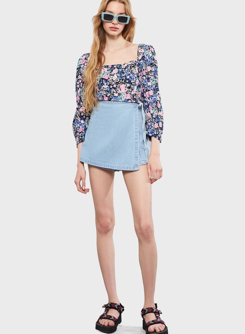 ال سي وايكيكي بلوزة بأكمام منفوخة وطبعة أزهار - Image 4