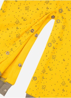 Babies Basic Printed Cotton Long Sleeves Sleepsuit  - Image 4