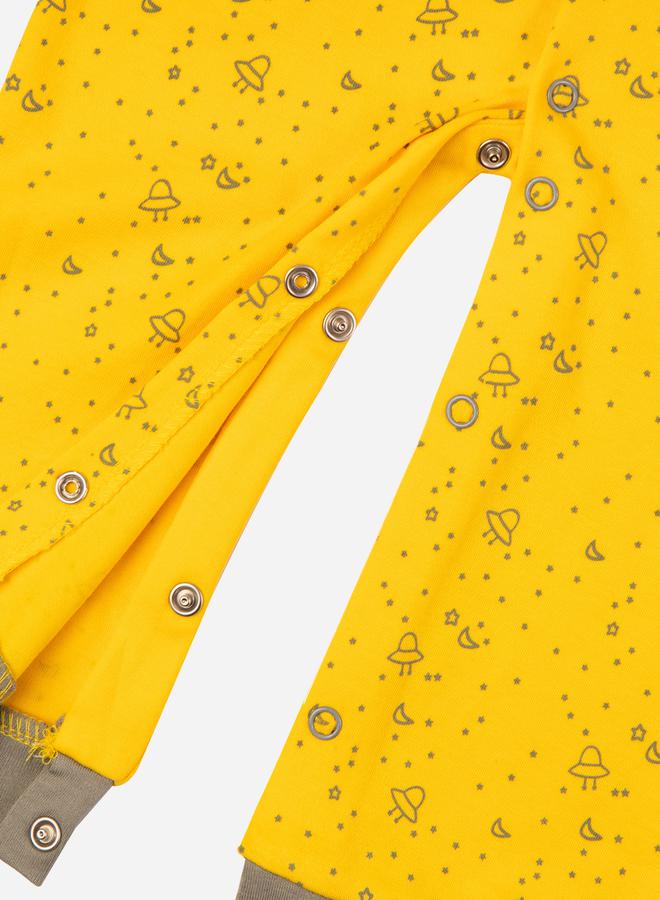 Babies Basic Printed Cotton Long Sleeves Sleepsuit - Image 4