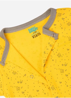 Babies Basic Printed Cotton Long Sleeves Sleepsuit  - Image 3