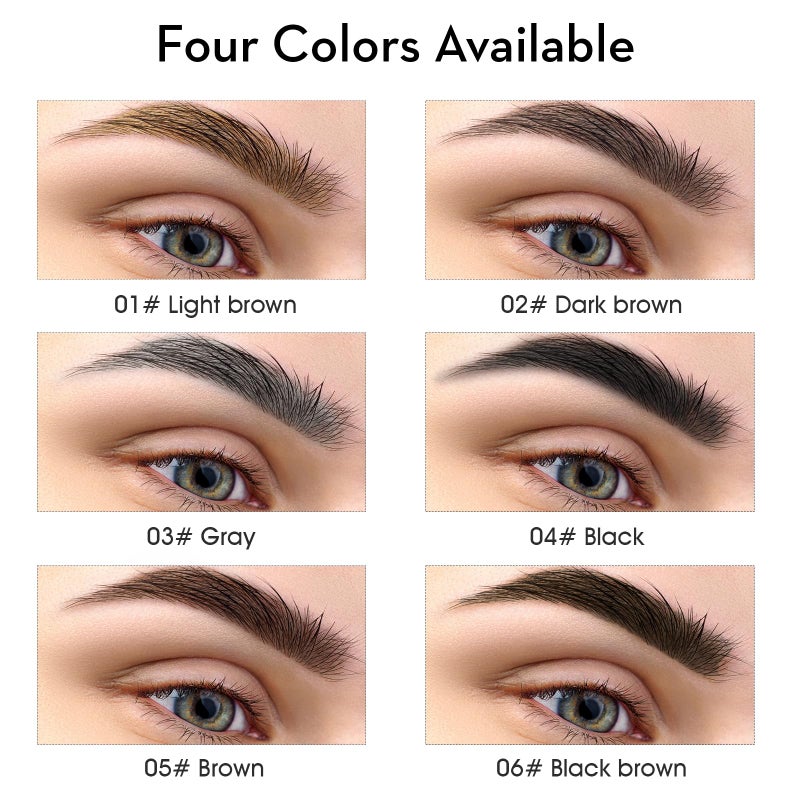 LOKFAR 2Pcs Microblading Eyebrow Pen, Long-Lasting Waterproof Eyebrow Pencil with 4-Fork-Tip for 3D Realistic Brow, Easily Create Natural Hair-Like Brow Last All-Day, Eye Brow Pencils for Women -Light Brown - Image 5