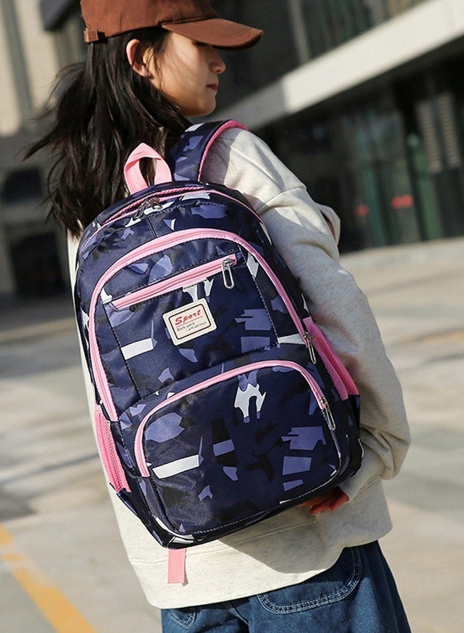 Joychic طقم حقيبة ظهر مدرسية كبيرة السعة مقاومة للماء من النايلون 3 قطع مع جيب أمامي للفتيات طلاب المرحلة المتوسطة والثانوية - Image 3