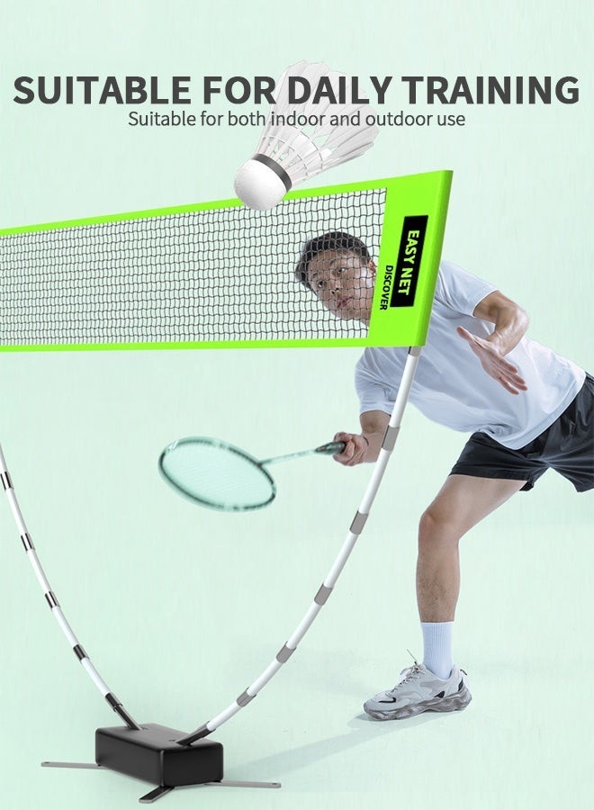 Arabest Portable Badminton Net - Backyard Outdoor Badminton Net, Sturdy Weatherproof Portable Equipment Outdoor Games Accessories for Beach Garden Yard School - Green - Image 3