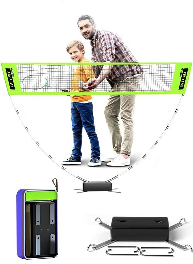 Arabest Portable Badminton Net - Backyard Outdoor Badminton Net, Sturdy Weatherproof Portable Equipment Outdoor Games Accessories for Beach Garden Yard School - Green - Image 1