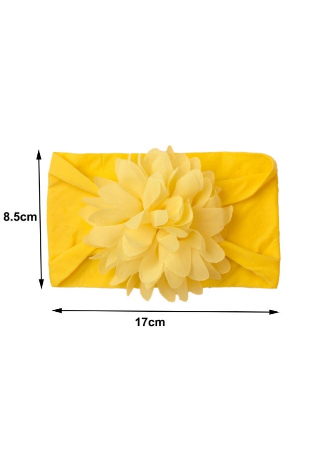 12 قطعة/طقم عصبة رأس زهور للأطفال حديثي الولادة للبنات عمامة مرنة للأطفال أقواس نايلون ناعمة للرأس - Image 4