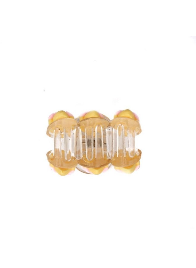 Yellow Bee Triple Ice Cream Cone Hair Claw Clip - Whimsical Pastel Dessert Design - Image 4