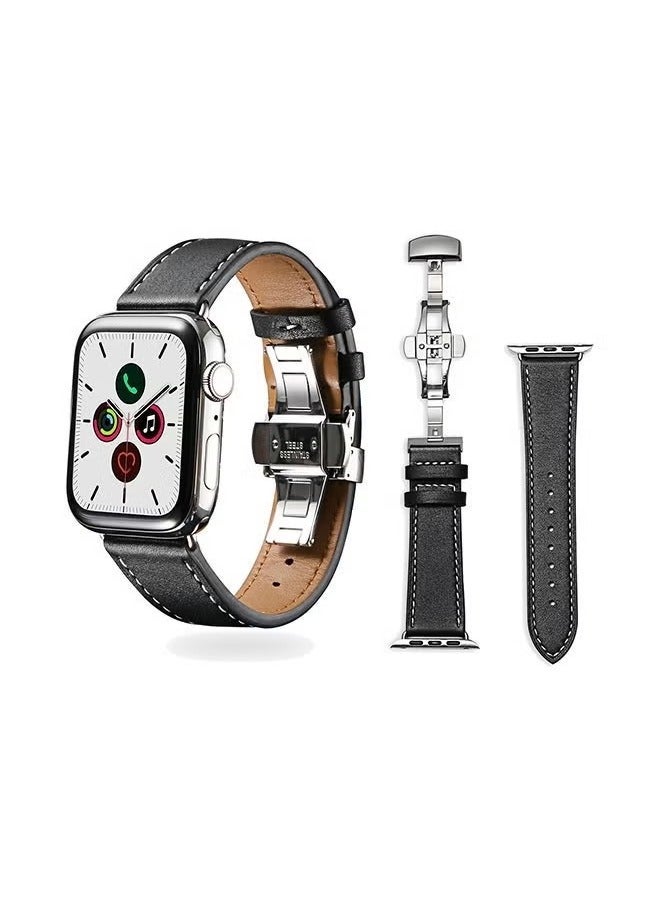 vesus Stylish Band For Apple Watch Series 5/4/3/2/1 Black
