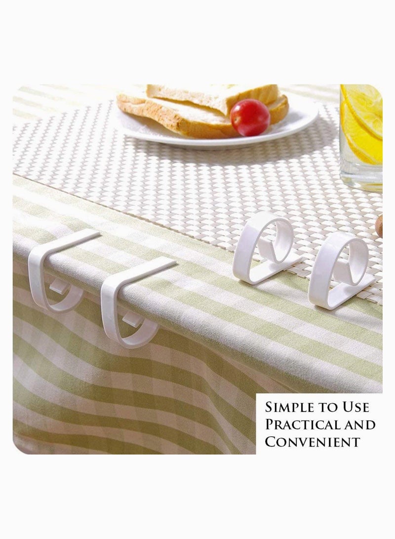 XiuWoo Plastic Tablecloth Clip, Used for Restaurant Banquet Wedding Graduation Party and Outdoor Picnic Table Cloth Fixing Loop Meeting Indoor Events (4 PCS) - Image 5