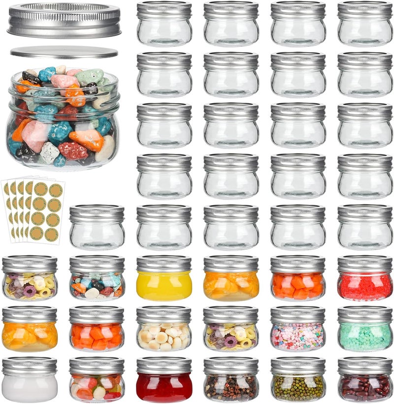Alotpower 4oz Mason Jars 40pack, Glass Small Mason Jars with Lids for Jams, Candies,Spice,Honey,Snacks,Canning Jars 4oz for DIY Projects,Wedding/Party/Shower Favors(4fl.oz/Set of 40) - Image 1