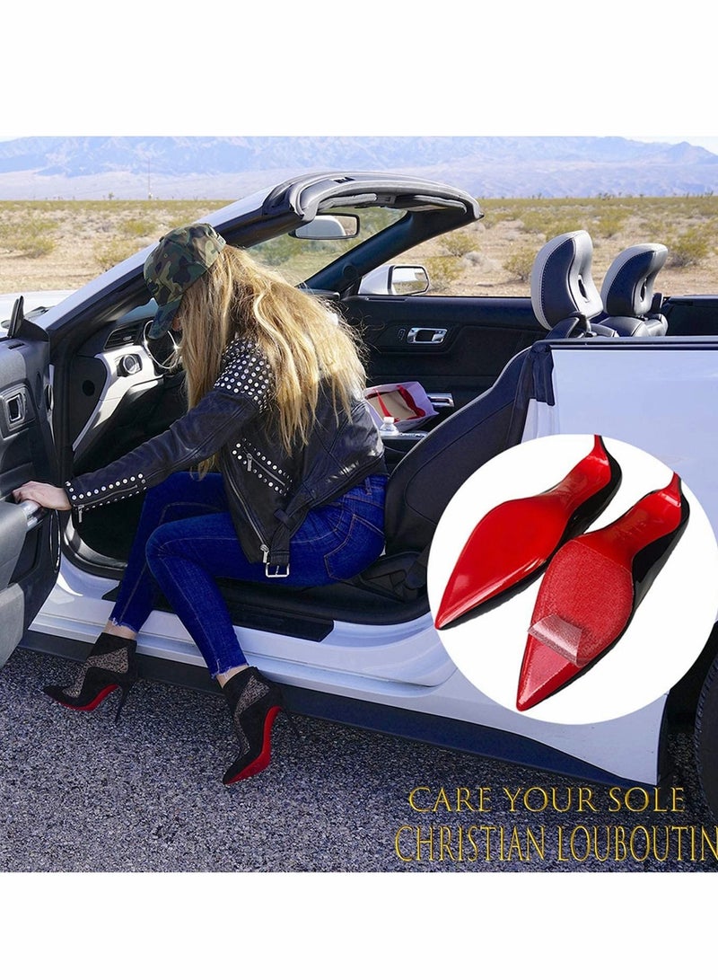 Generic Sole Sticker, 8Pcs Crystal Clear Self-Stick Pads Protector Shoe Bottoms Slip Resistant Cover for Ladies Heels  - Image 3