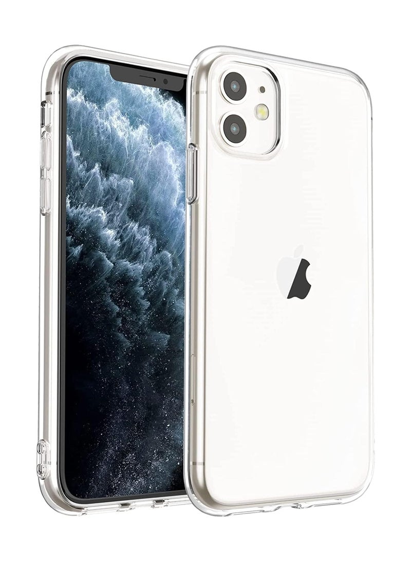 Denx Crystal Clear Case For iPhone 11, Shock-Absorbing Corners, Yellowing Resistant, Scratch Resistant, Clear Phone Cover for iPhone 11 - Image 1
