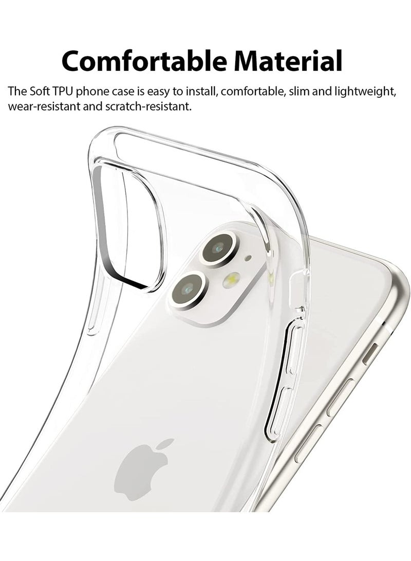Denx Crystal Clear Case For iPhone 11, Shock-Absorbing Corners, Yellowing Resistant, Scratch Resistant, Clear Phone Cover for iPhone 11 - Image 3