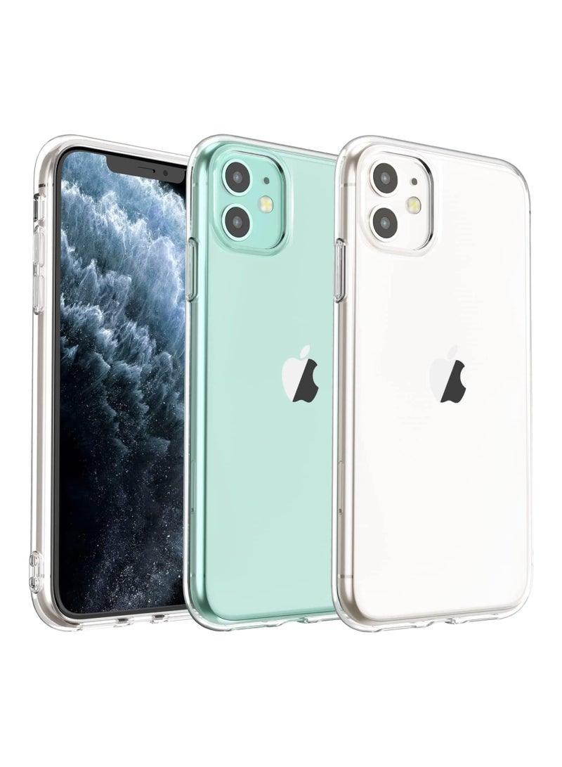 Denx Crystal Clear Case For iPhone 11, Shock-Absorbing Corners, Yellowing Resistant, Scratch Resistant, Clear Phone Cover for iPhone 11 - Image 5