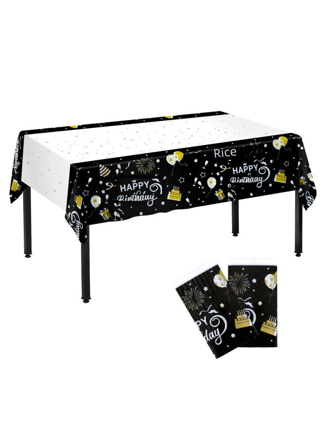 Disposable Tablecloth For Daily Use In Restaurants Kitchens Suitable For Various Occasions Available In A Modern Simple Style-Color:Happy Birthday-Specifications:137*274cm