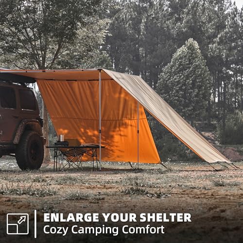 SAMOUT Awning Wall 6.6FT x 8.5FT Multi-Side Universal Awning Extension Waterproof Ripstop UV-Resistant for Windbreak & Sun Shade - Image 4