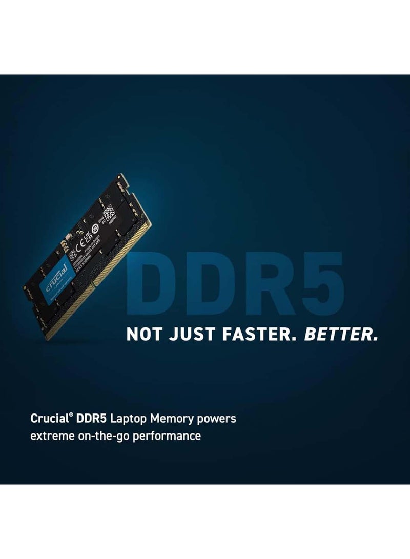 كروشيال ذاكرة الوصول العشوائي 32 جيجابايت DDR5 5600 ميجا هرتز (أو 5200 ميجا هرتز أو 4800 ميجا هرتز) ذاكرة الكمبيوتر المحمول CT32G56C46S5 - Image 2