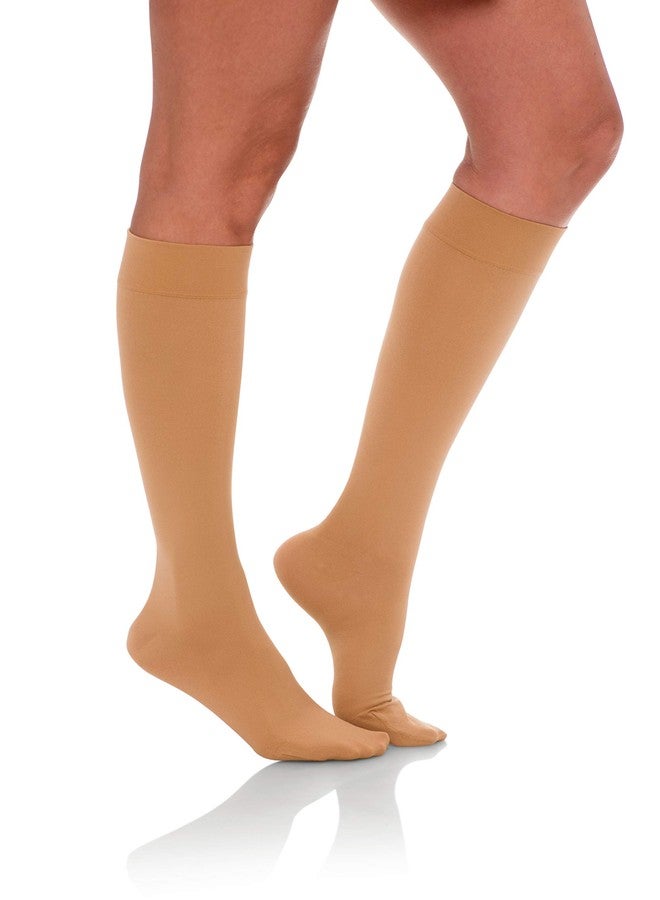 JOMI COMPRESSION Knee High Collection, 15-20mmHg Opaque Closed Toe 130 (XX-Large, Beige) - Image 3