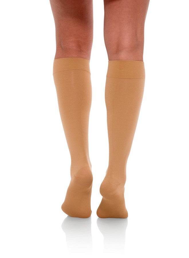 JOMI COMPRESSION Knee High Collection, 15-20mmHg Opaque Closed Toe 130 (XX-Large, Beige) - Image 2
