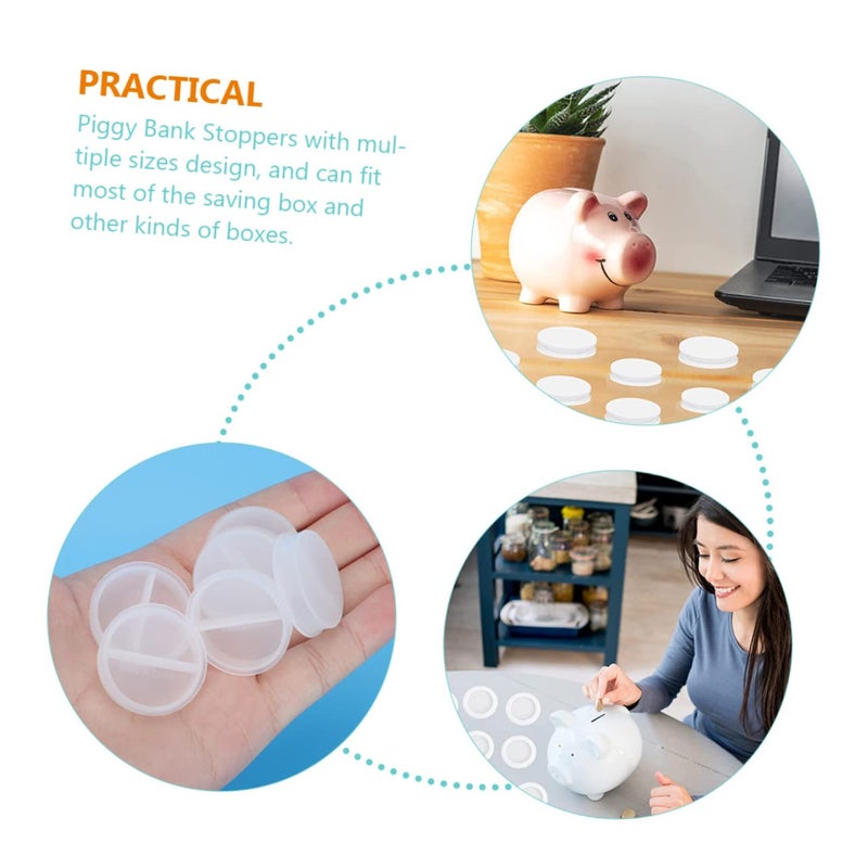 Piggy Bank Bottom Cover Replacement Stopper 20 Pieces 1 Package - Image 4