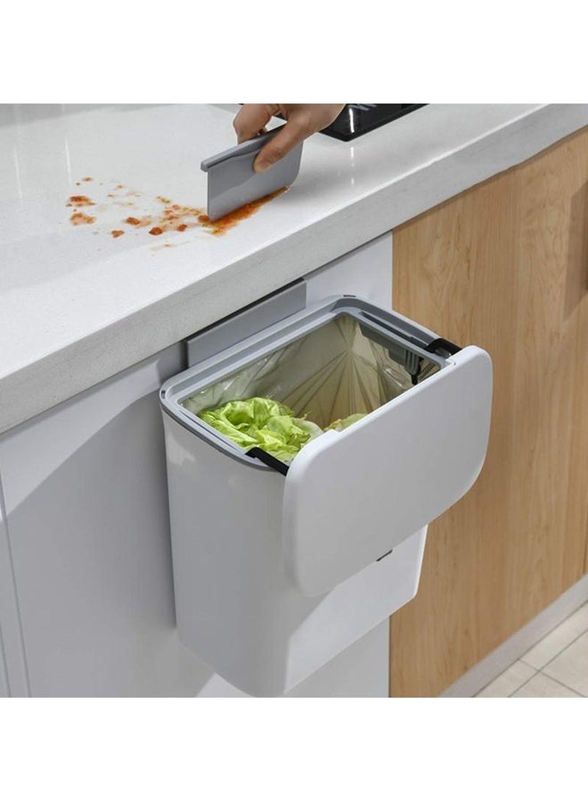 Trash can Kitchen Cabinet Door Hanging Waste Bin Trash Can Wall Mounted Garbage Basket Kitchen Trash Can Lid Large Rubbish Garbage Bin Trash can for Bedroom - Image 5