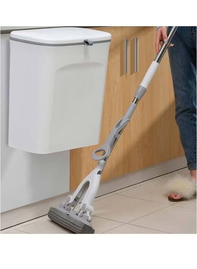 Trash can Kitchen Cabinet Door Hanging Waste Bin Trash Can Wall Mounted Garbage Basket Kitchen Trash Can Lid Large Rubbish Garbage Bin Trash can for Bedroom - Image 2