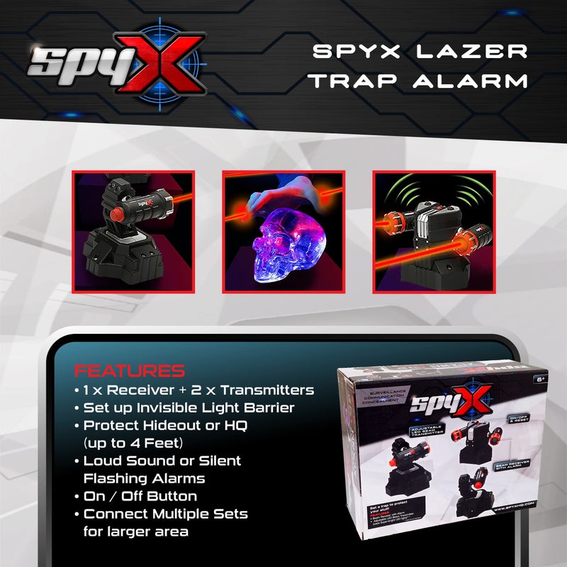 SpyX / Lazer Trap Alarm – Safe Laser Alarm Toy for Spy Kids to Protect Stuffs. Invisible Infrared Beam Spy Gadget for Kids. Motion Sensor/Detector Toy for Boys & Girls - Image 3