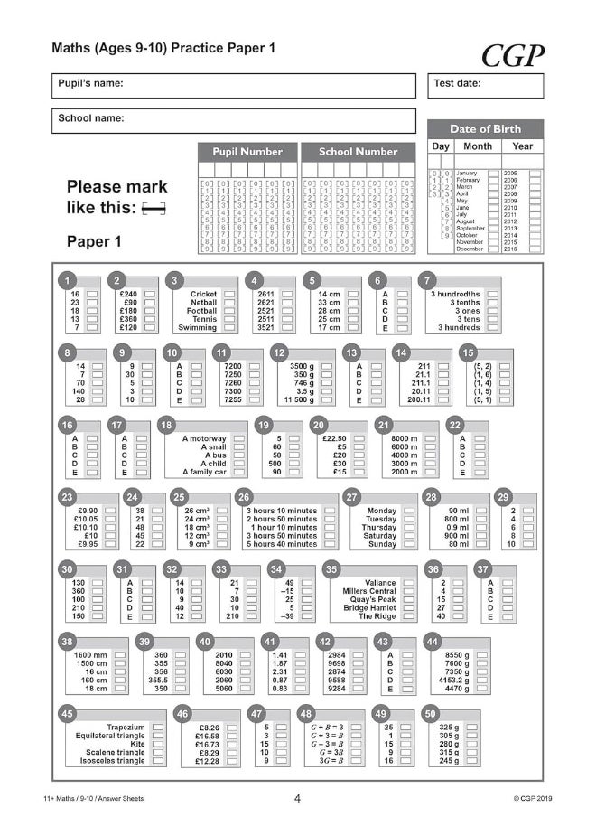 null - 11+ GL Maths Practice Papers - Ages 9-10 (with Parents' Guide & Online Edition) - Image 1