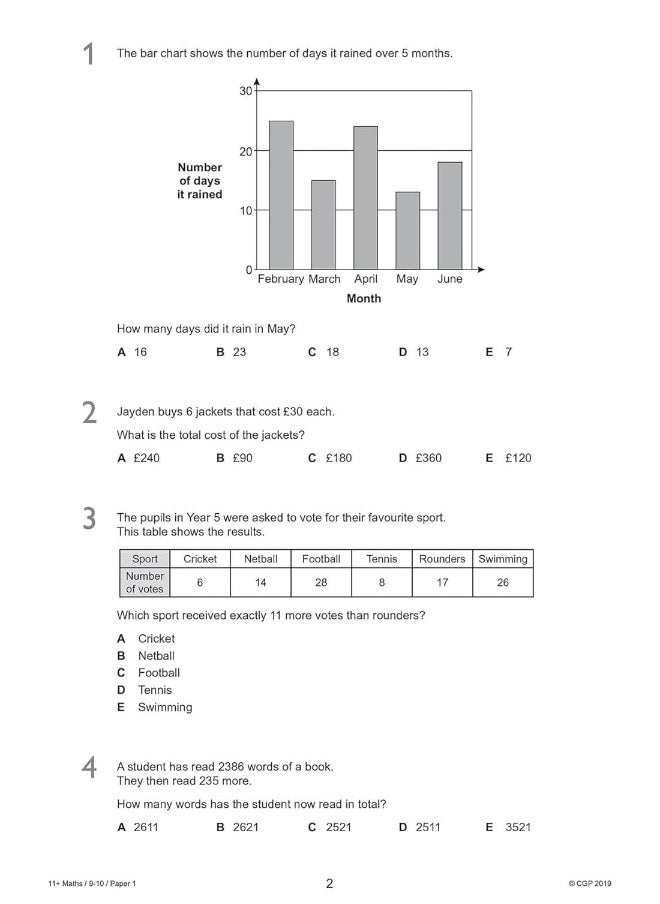 null - 11+ GL Maths Practice Papers - Ages 9-10 (with Parents' Guide & Online Edition) - Image 1