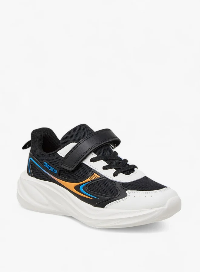 Kappa Boys' Panelled Sports Shoes with Hook and Loop Closure