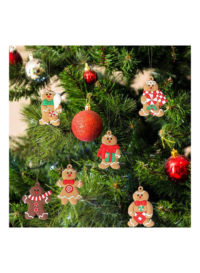 Highland Ginger Bread Tree Christmas Tree Ornaments - 12 Pc  - Image 3
