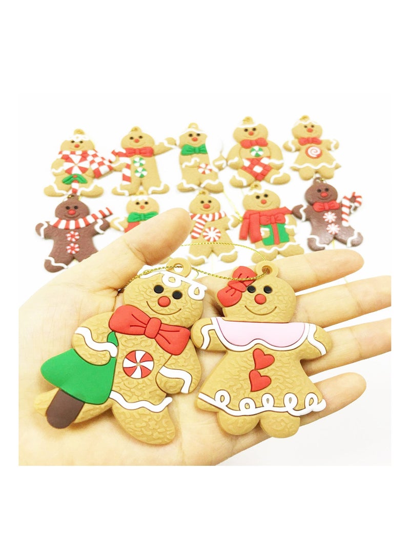 Highland Ginger Bread Tree Christmas Tree Ornaments - 12 Pc  - Image 2