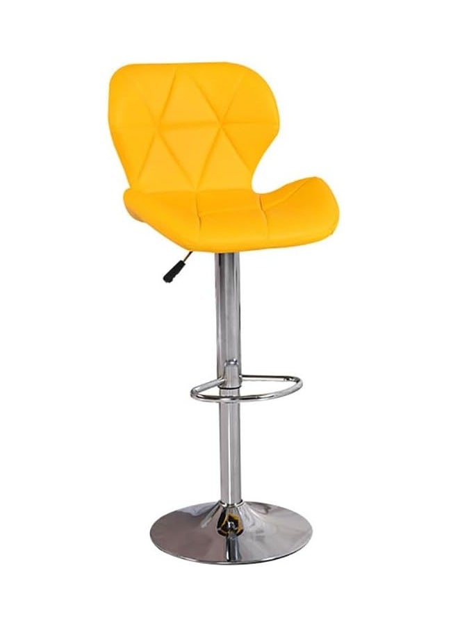Generic - Bar Stool，Swivel Bar Chair with Back,PU Leather Adjustable Counter Height Bar Stools，Breakfast Barstools with Footrest for Home Kitchen Island (Yellow) - Image 1
