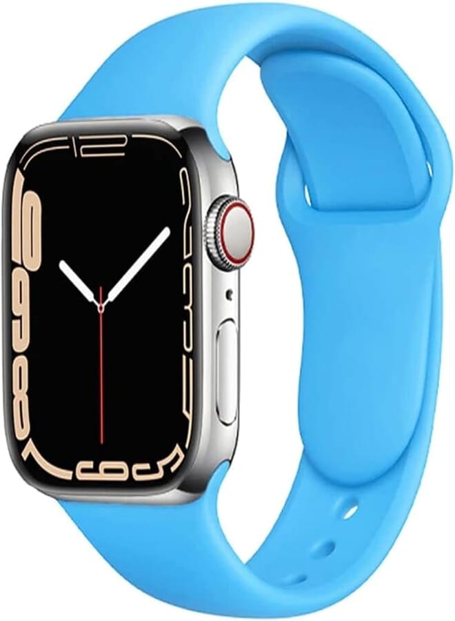 Strap Silicone Band For Apple Watch 49mm / 45mm / 44mm / 42mm Series 1/2/3/4/5/6/7/8/SE Replacement Strap Wristband Bracelet Compatible with 49 mm / 45 mm/ 44 mm / 42 mm