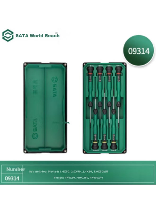 Sata 7-piece Flathead And Phillips Micro Screwdriver Set, Precision Instrument Repair Kit, 09314 - Image 2