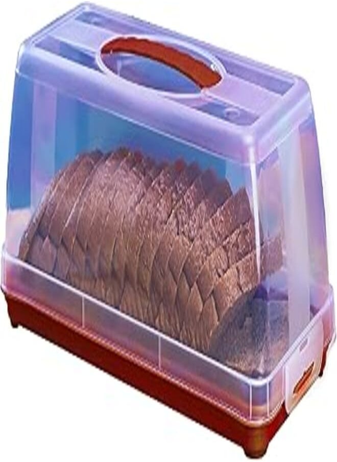 AKSA - Aksa 07/5547 Plastic Toast Bread Storage Box, Red - Image 1