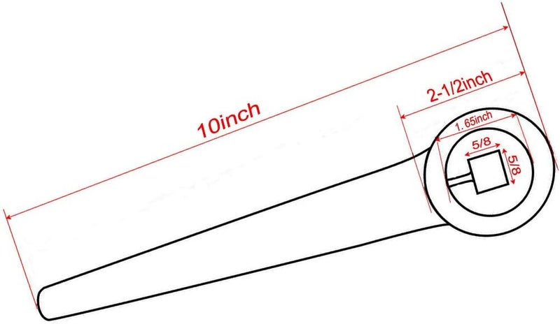 Yoogu 10 inch Recliner Handle Replacement Lever 5/8 inch Square Sofa Couch Replacements Part (Dark Peach Color) - Image 2