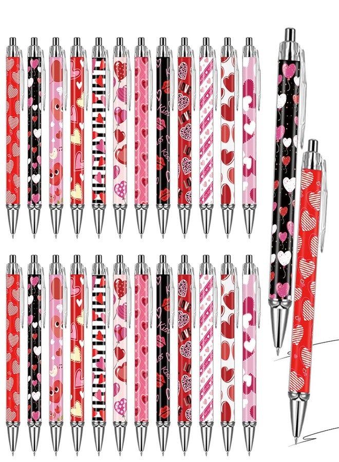 BAISDY 24Pcs Valentine's day Pen Bulk, Heart Ballpoint Pen for Party favor Suppiles - Image 1
