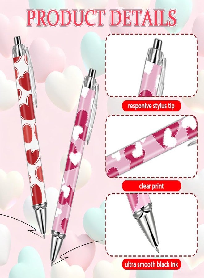 BAISDY 24Pcs Valentine's day Pen Bulk, Heart Ballpoint Pen for Party favor Suppiles - Image 2