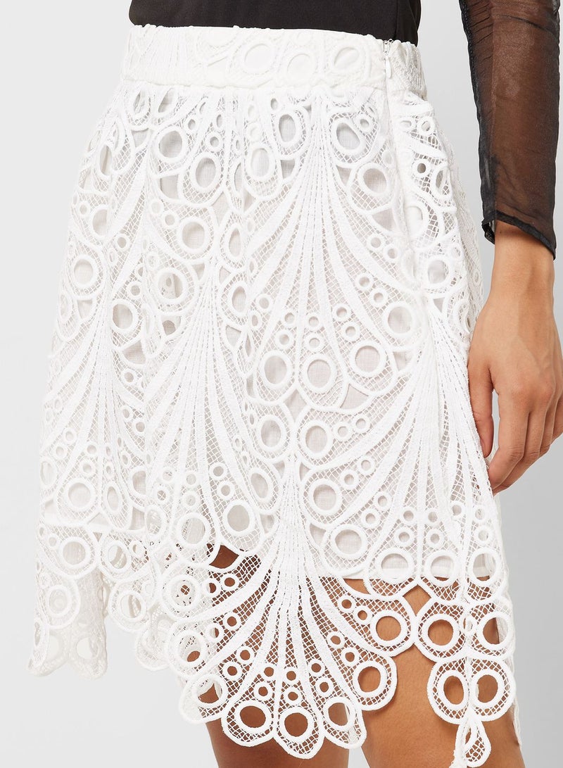 VERO MODA High Waist Laser Cut Mini Skirt  - Image 3