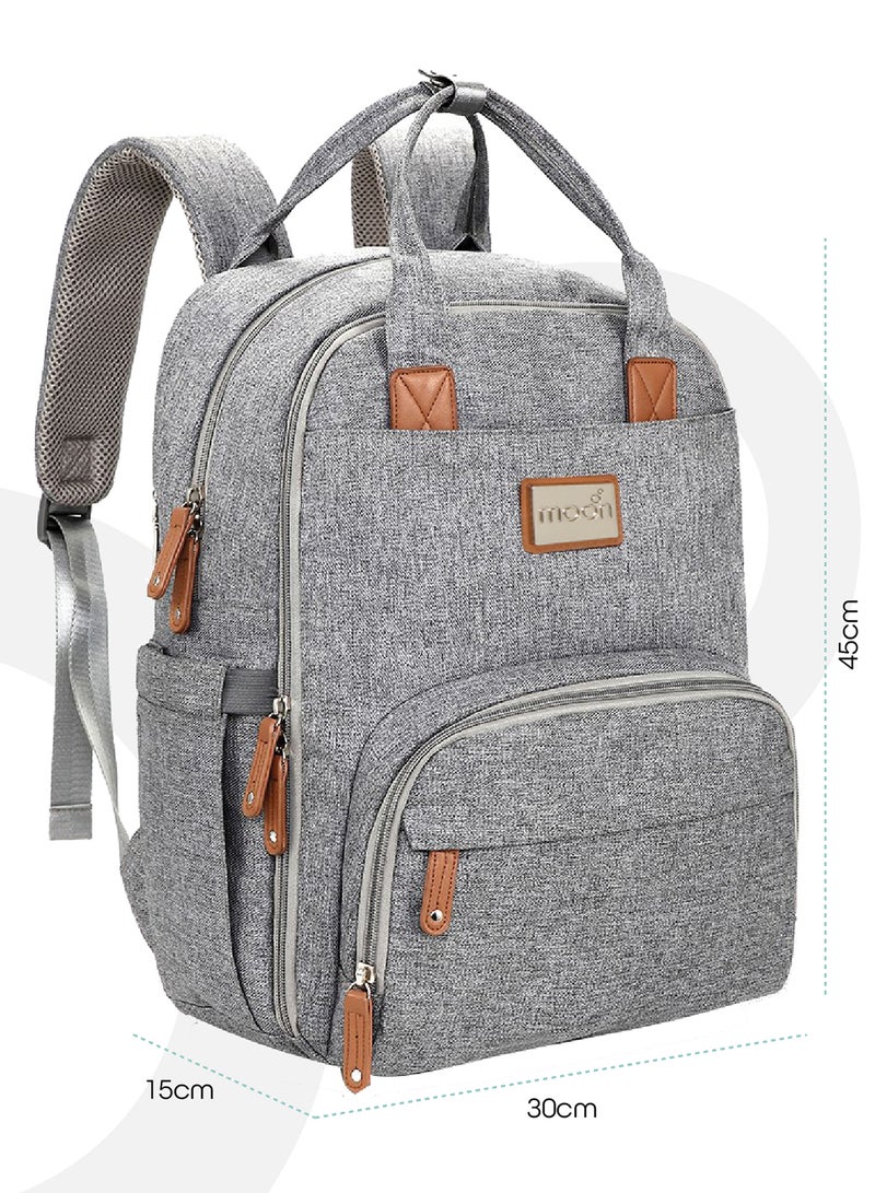 Moon Karyme Diaper Bag Pack- Grey - Image 4