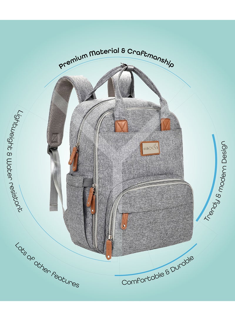 Moon Karyme Diaper Bag Pack- Grey - Image 2