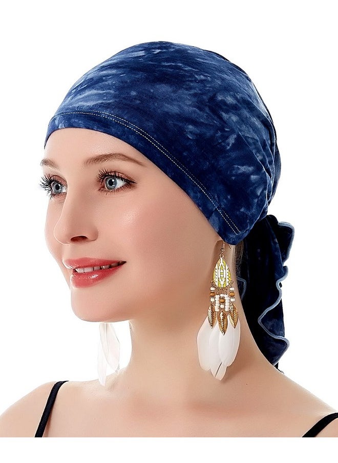 Pretied Chemo Head Scarves For Women Hair Loss Cancer Slip On Headwear Headscarf Coverings Turbans Wraps Caps Denim - pzsku/Z33D66E8FDEEB01A62C42Z/45/_/1718267936/890e84a5-d7aa-4e7b-baad-b260674301e5