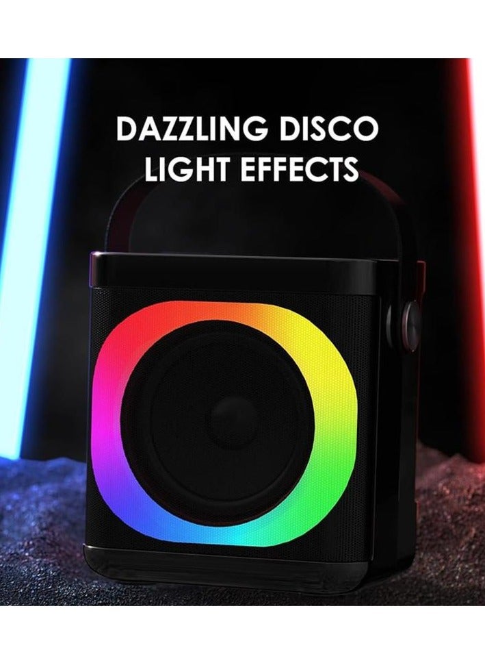 Bluetooth Speaker with 2 Wireless Microphones Black - Image 3