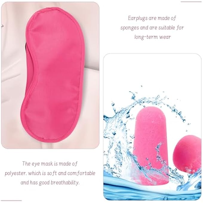 rayihni 12-Piece Sleeping Eye Mask, 12 Pairs Of Earplugs, Simple Solid Color, Soft And Comfortable, Convenient Shading Eye Mask, Universal For Men And Women, Sleep Accessories Set. - Image 3